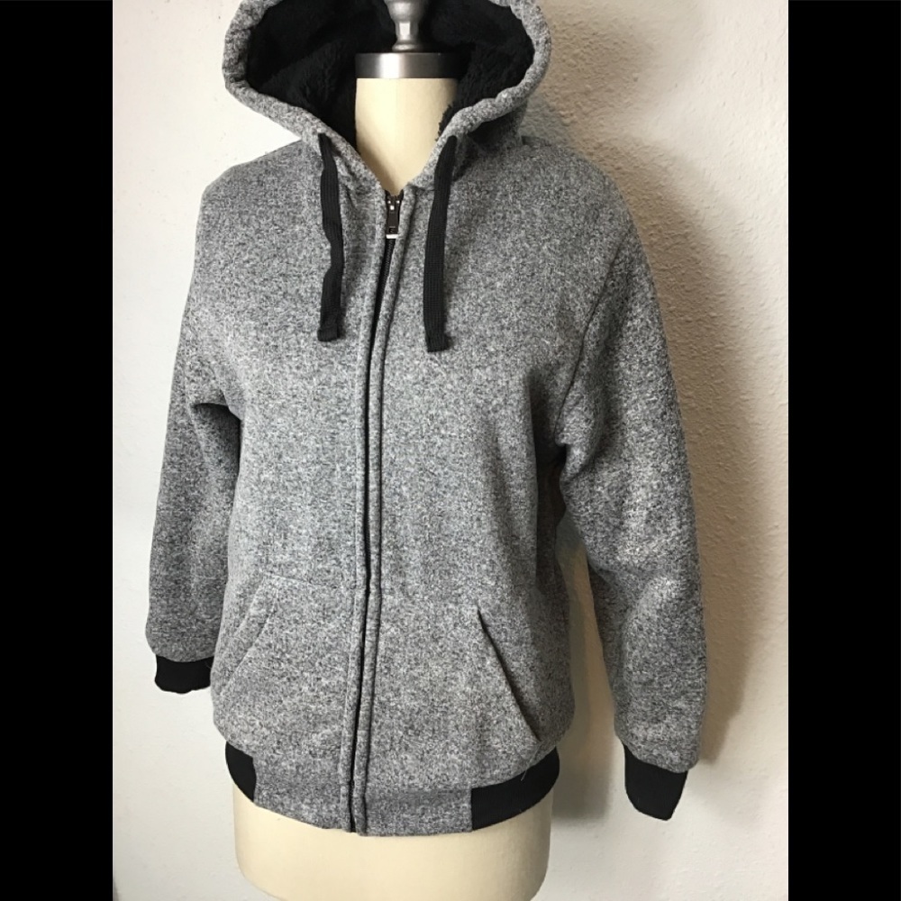 Hinton gray zip up jacket size small